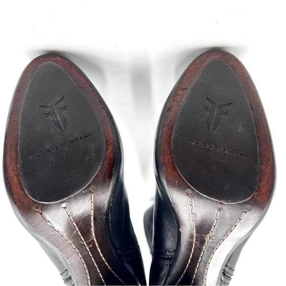 Frye Miranda Back Zip Boots Black Leather Size 8.5 - Picture 10 of 15